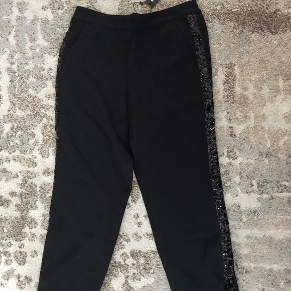 NWT-Express sequin stripe jogger/size small&medium - Picture 2 of 5
